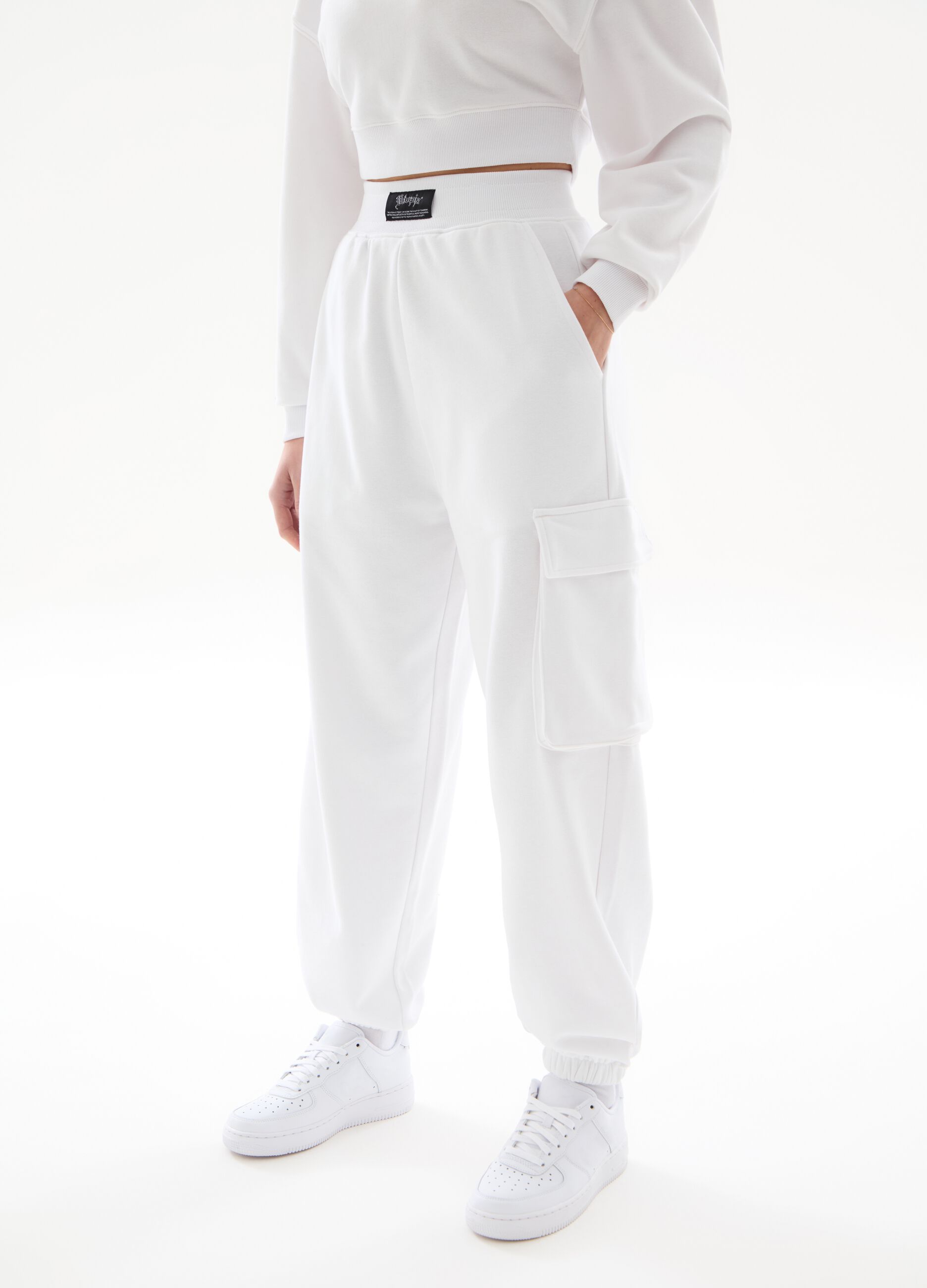 Cargo Joggers White