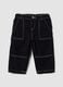 Black carpenter trousers in cotton-viscose blend, comfort fit, for baby boy_0