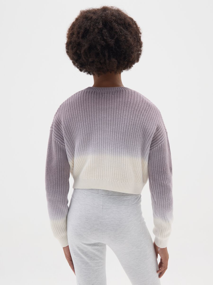 Multicolour dégradé sweater for girls in pure cotton regular fit_1