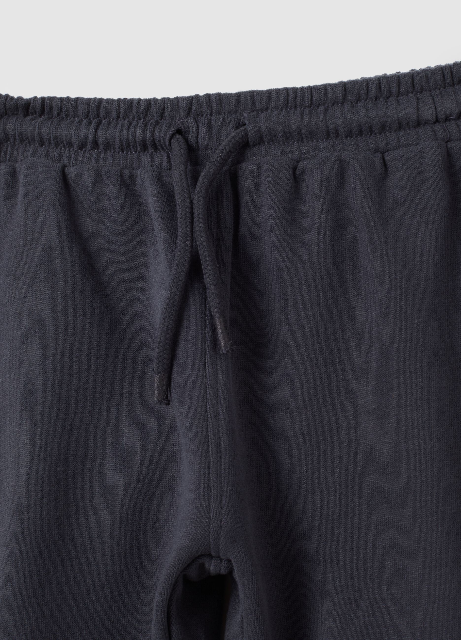 Children's regular fit black pure cotton trousers