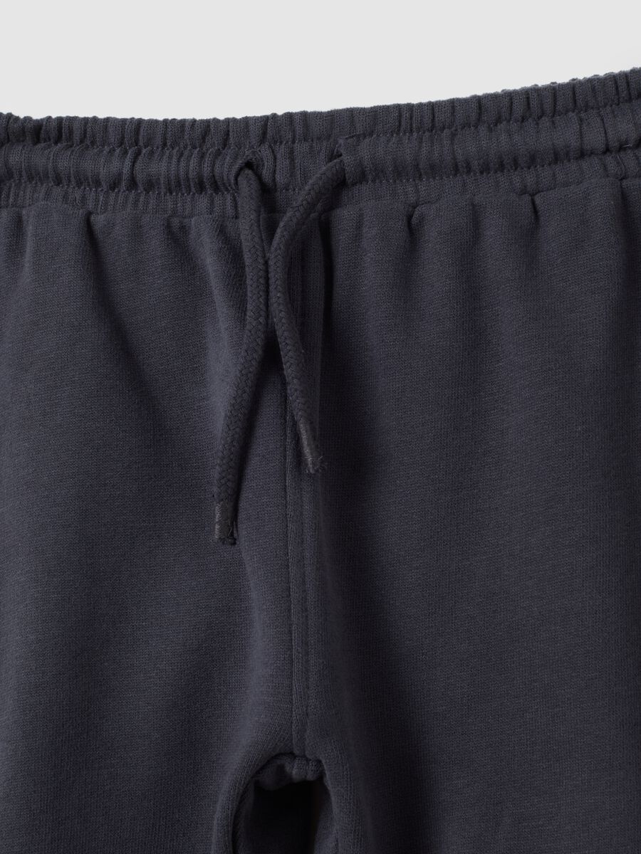 Children's regular fit black pure cotton trousers_2