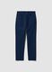 Blue five-pocket stretch cotton trousers_0