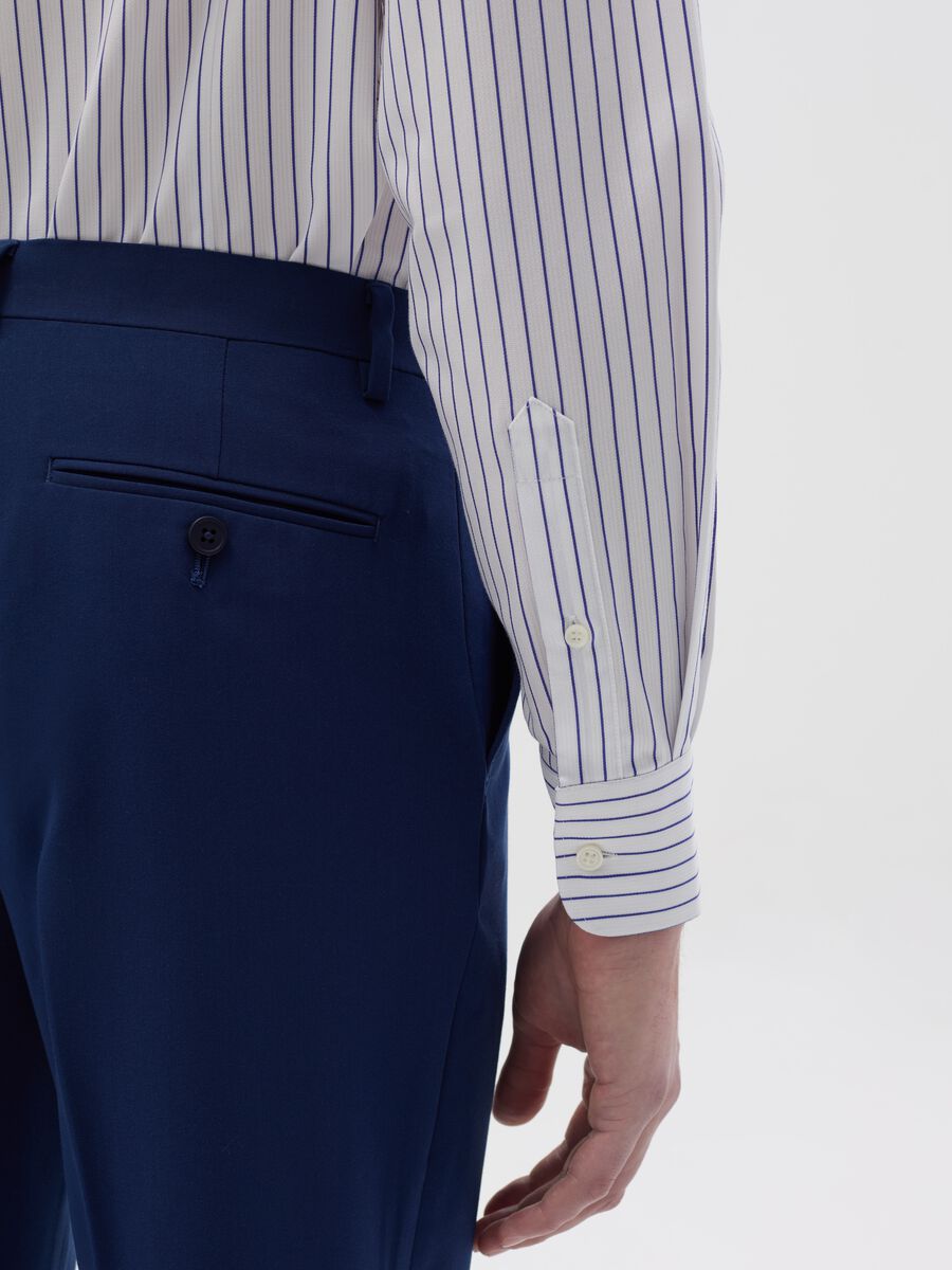 Slim-fit no-iron shirt with stripes_2