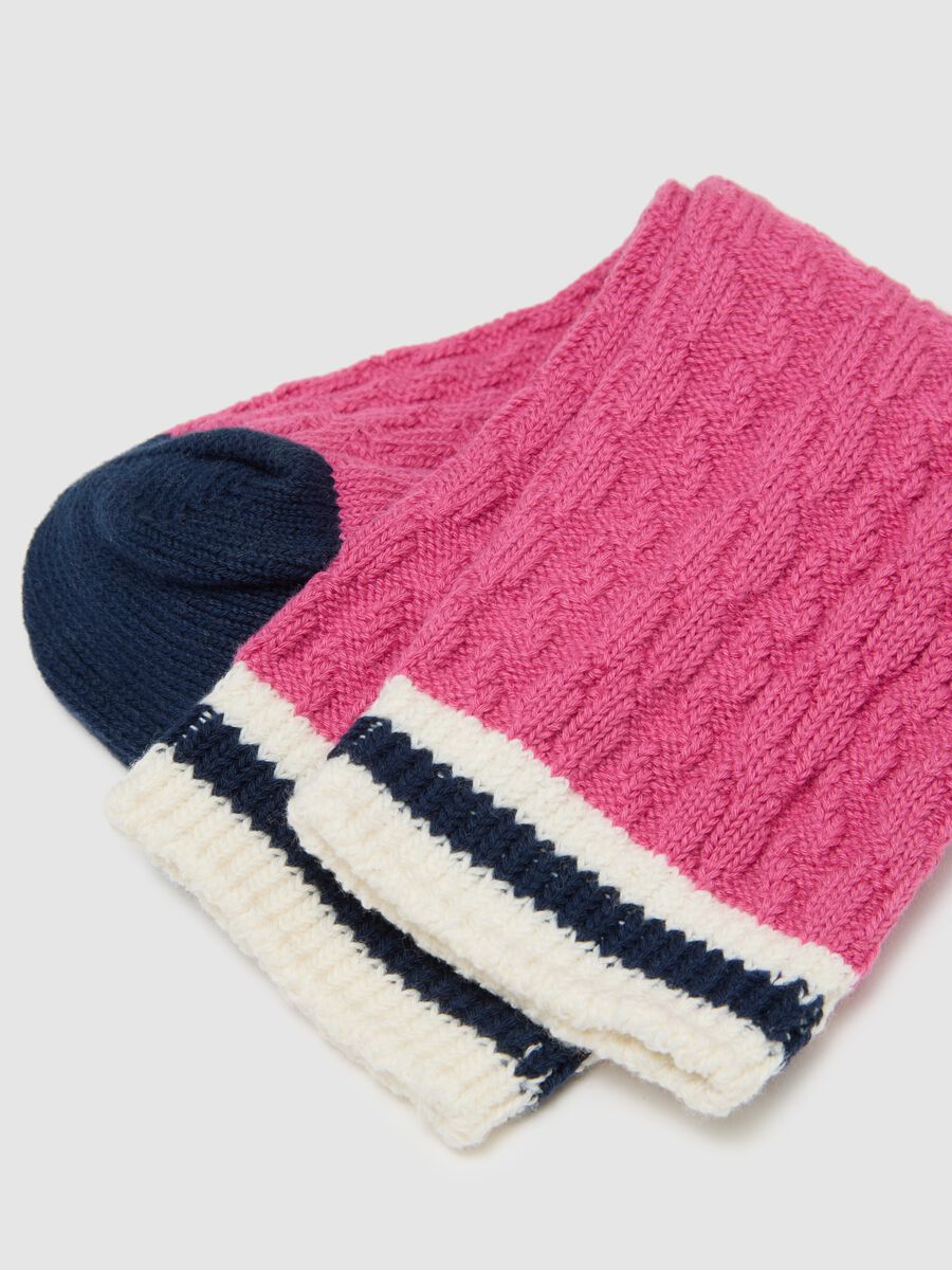 Calze lunghe da bambina in cotone multicolor elasticizzato_2