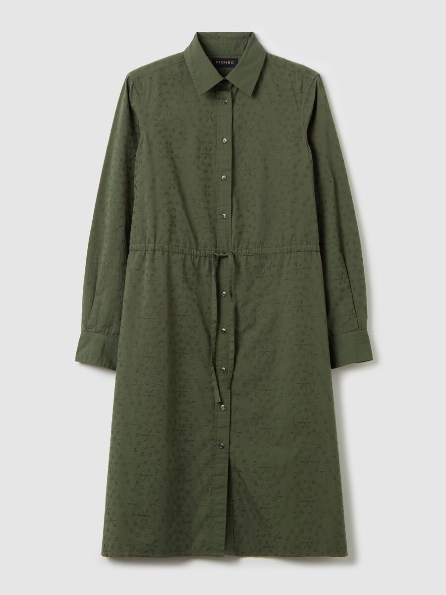 Floral shirt dress with drawstring_4