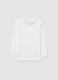 White high-neck baby t-shirt in pure cotton regular fit_0