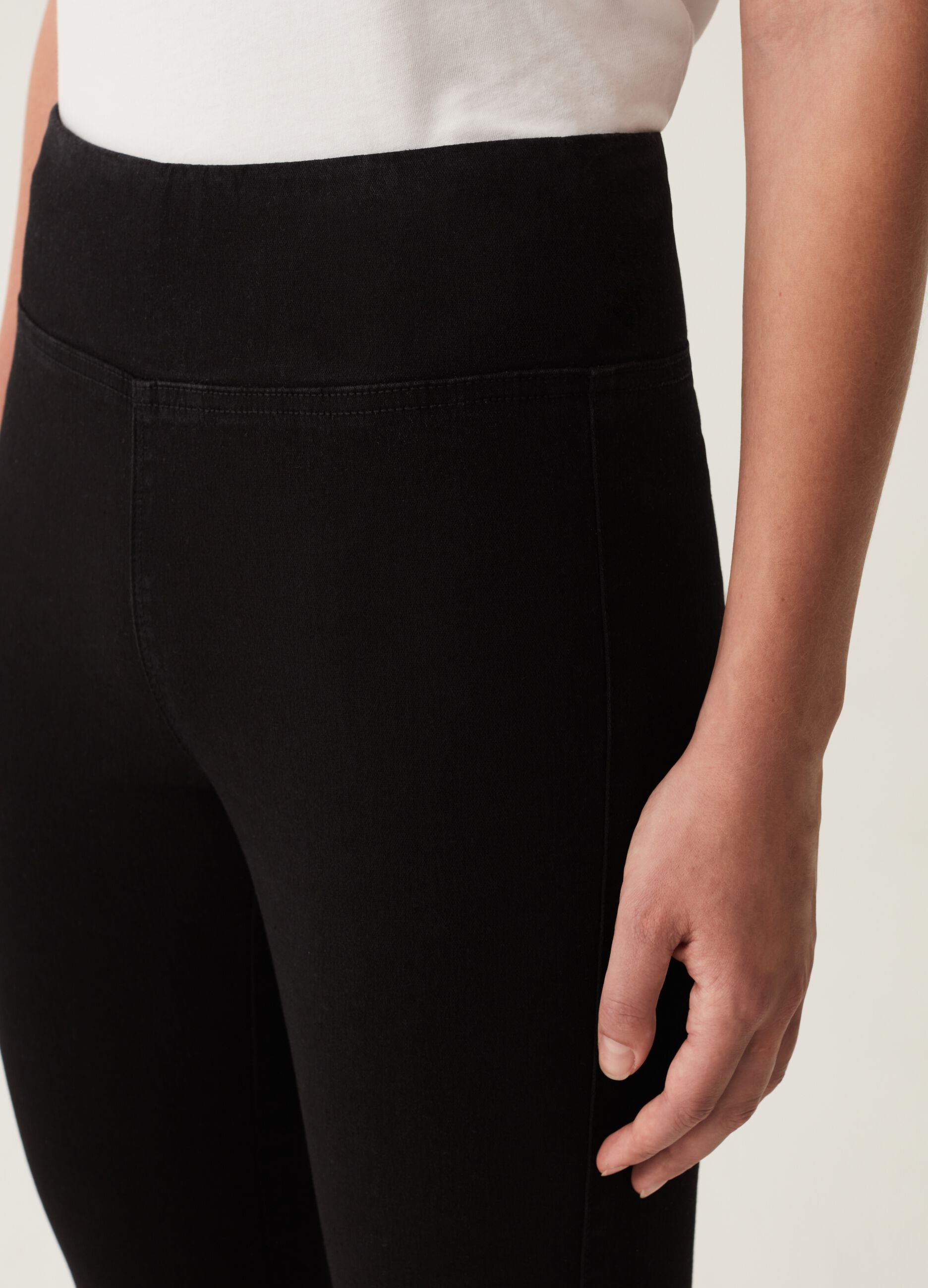 Jeggings flare fit a vita alta