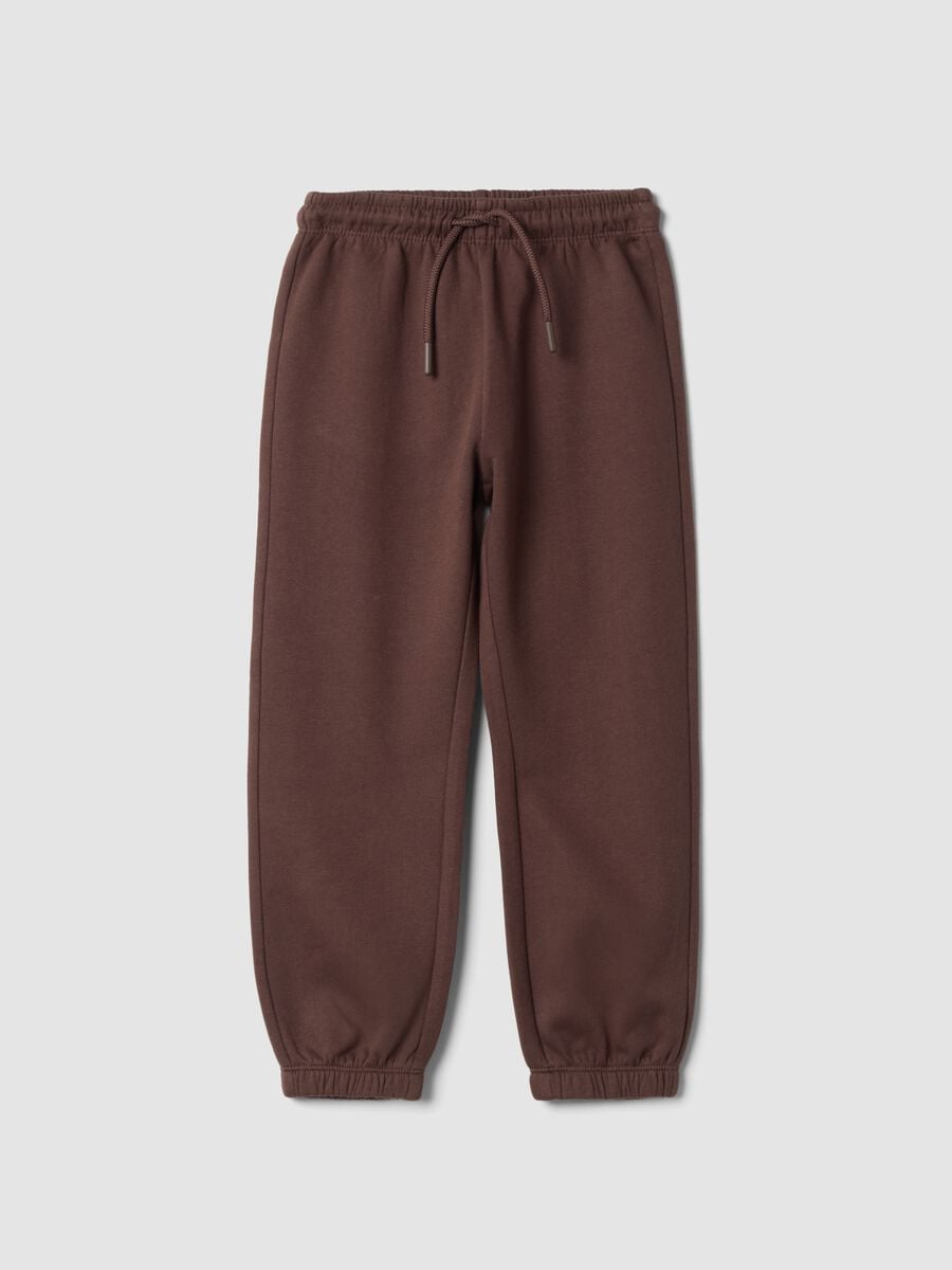 Brown joggers in pure organic cotton_0
