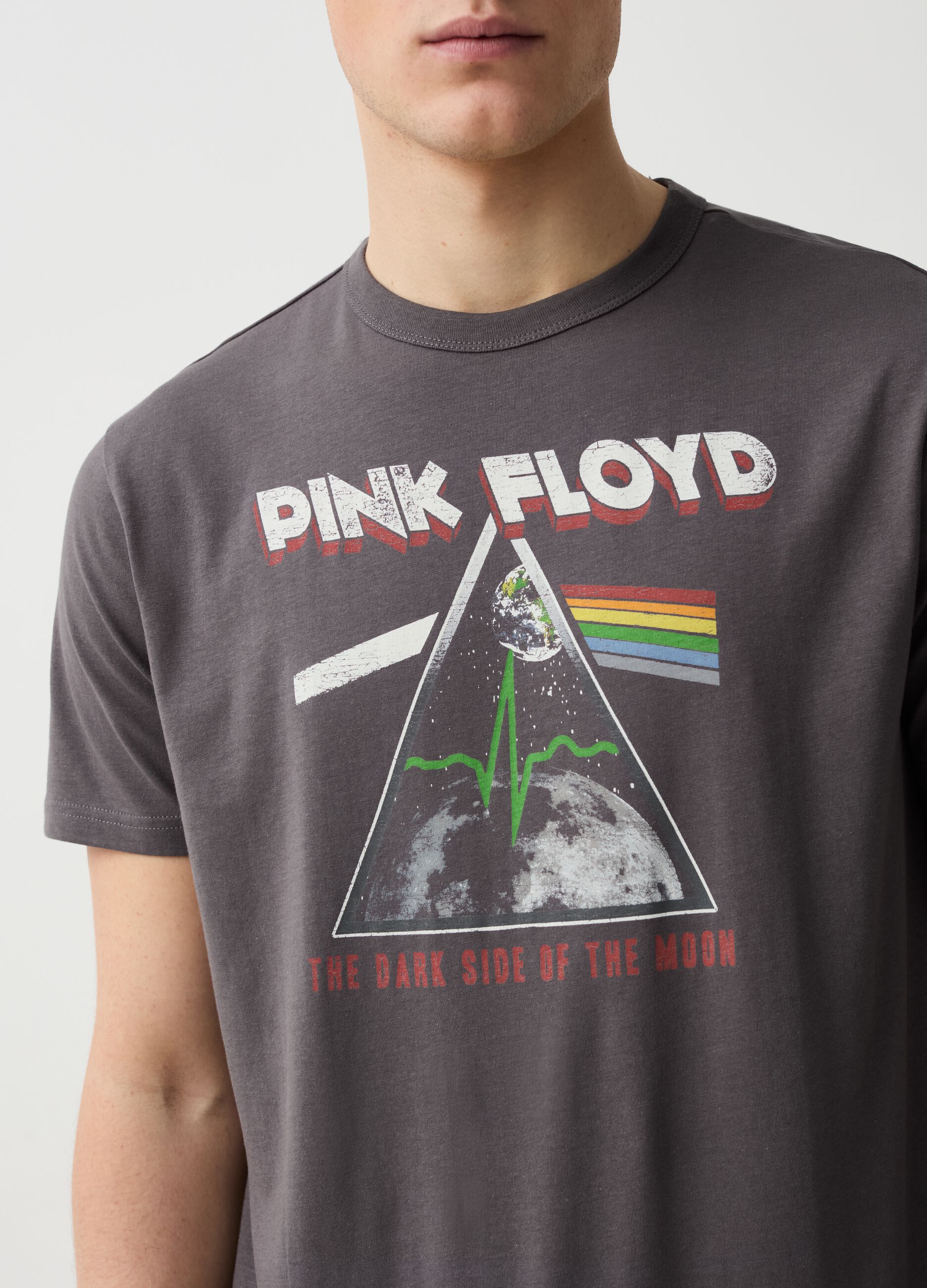 Cotton T-shirt with Pink Floyd print