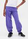 Purple knit trousers for girls_1