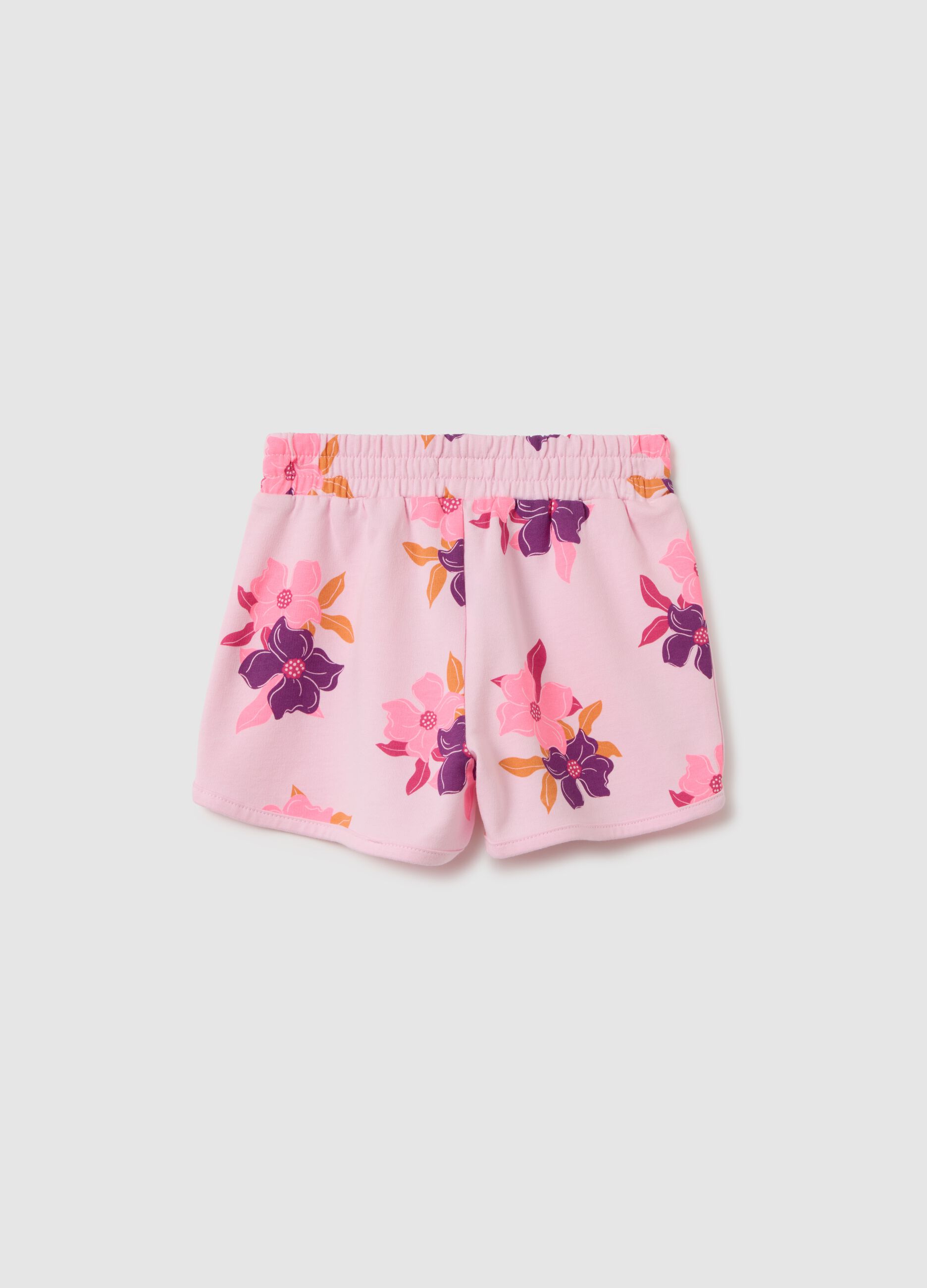 Shorts da bambina in puro cotone multicolor regular fit