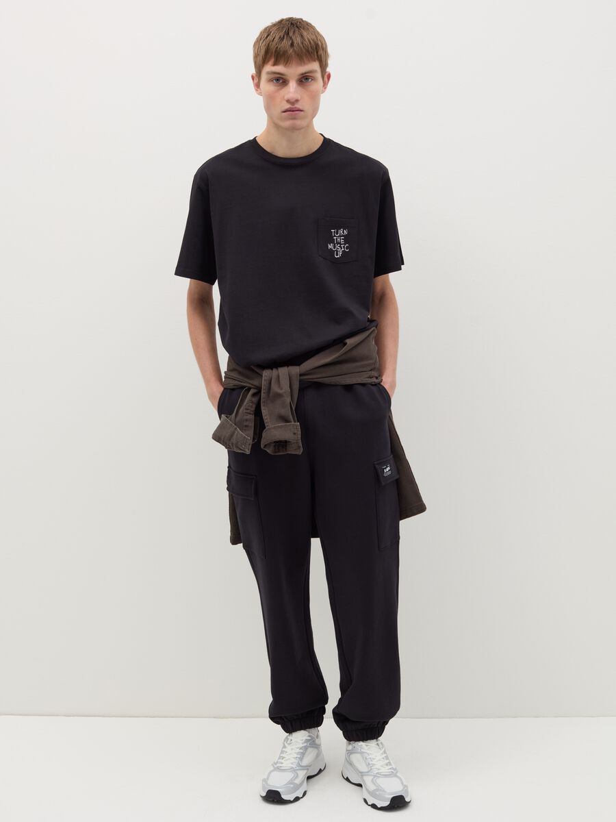 Cargo joggers with elasticated trims_0