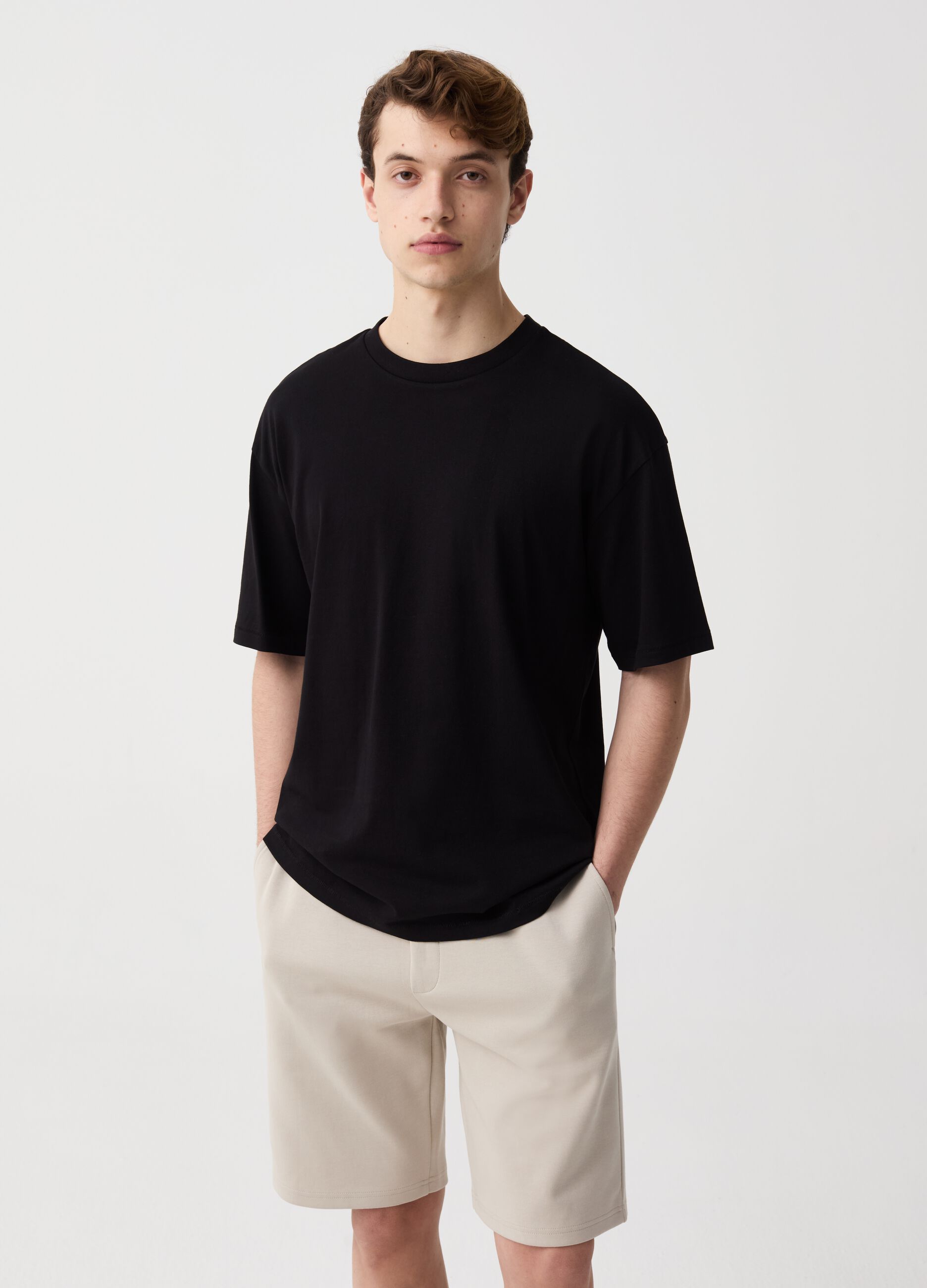 Ovs Bermuda jogger in felpa con coulisse