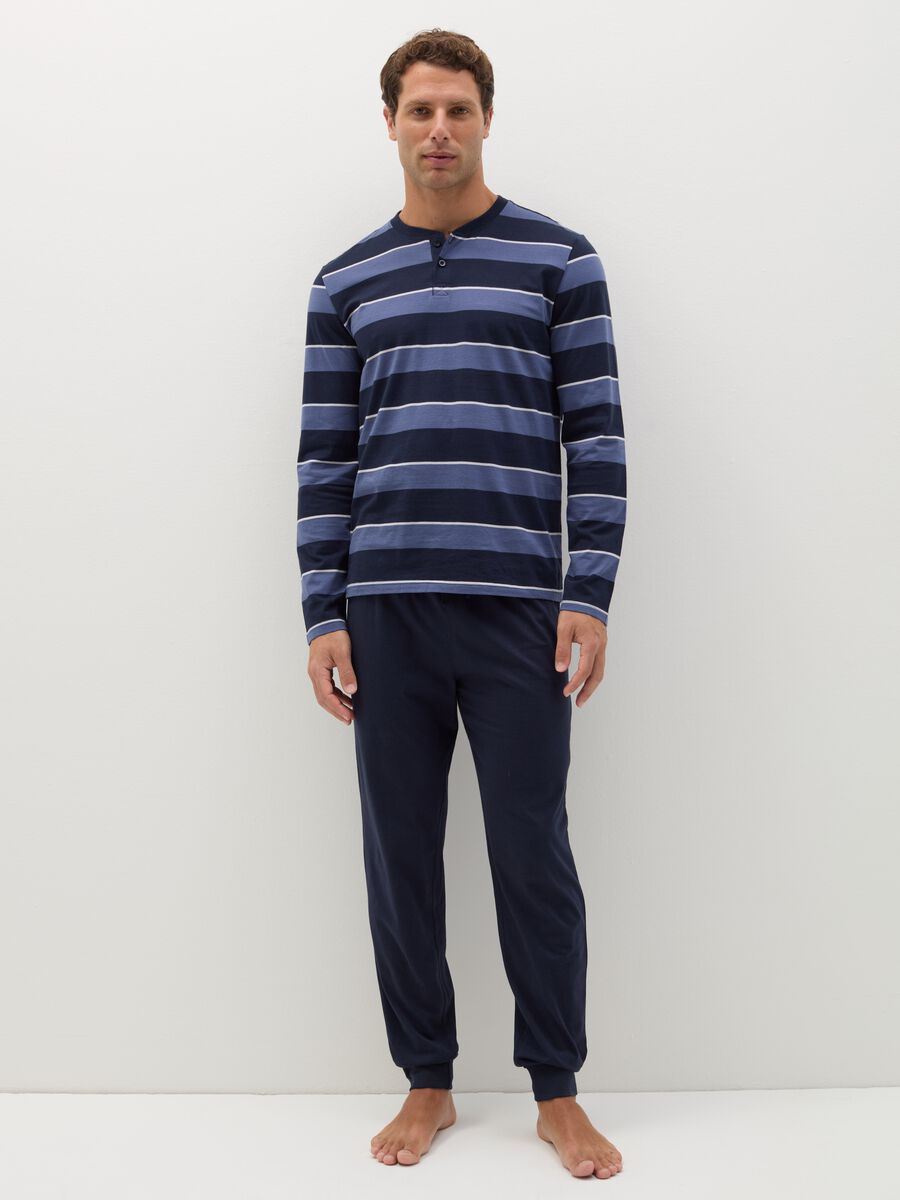 Long pyjamas with granddad neckline_0