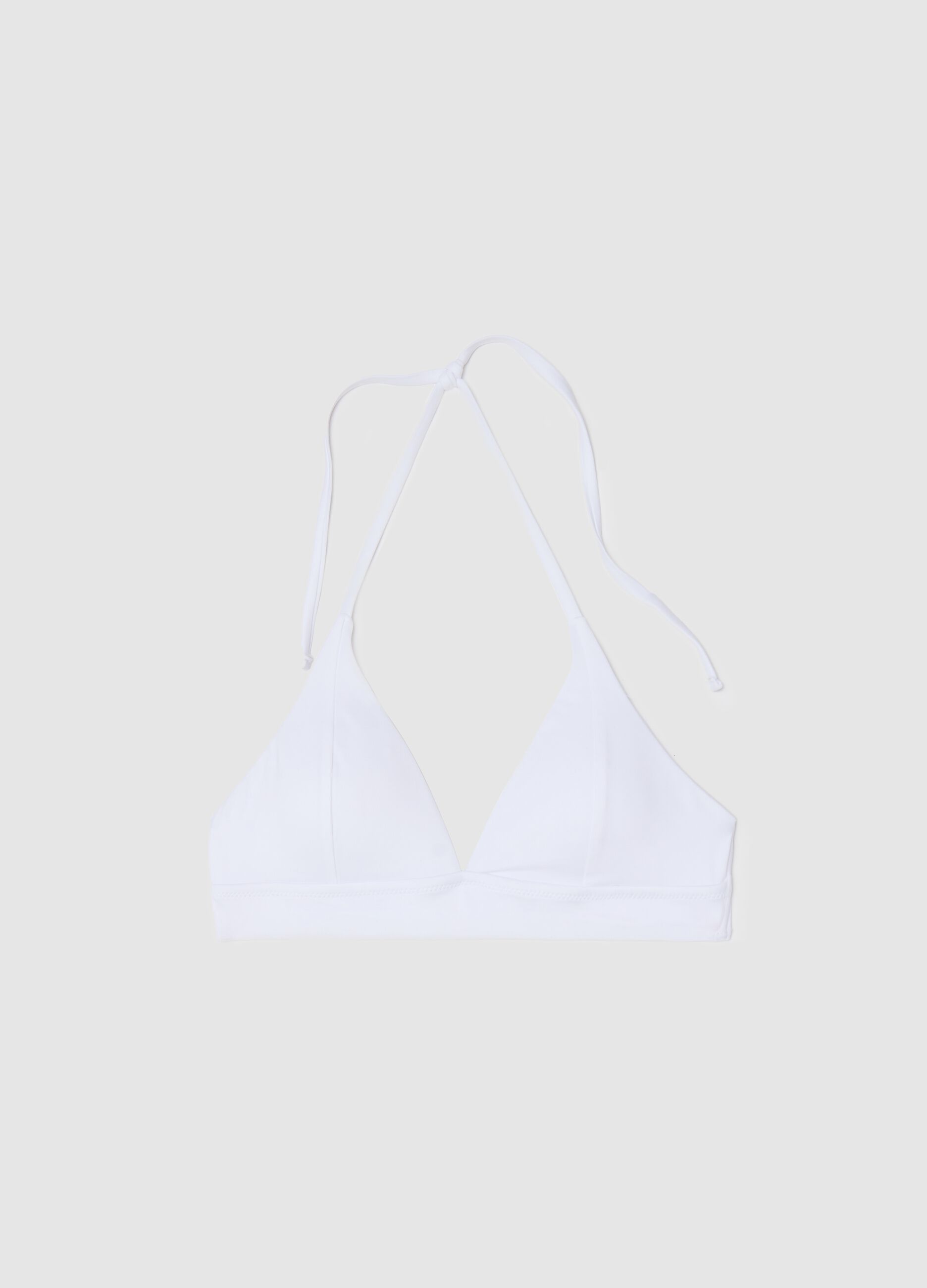 White triangle bikini top