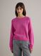 Pink crew neck jumper in pure cotton regular fit_2