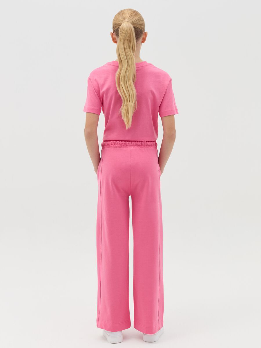 Wide-leg joggers with drawstring and logo patch_2