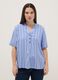 Multicolour stripe pure viscose shirt, regular fit with buttons_0