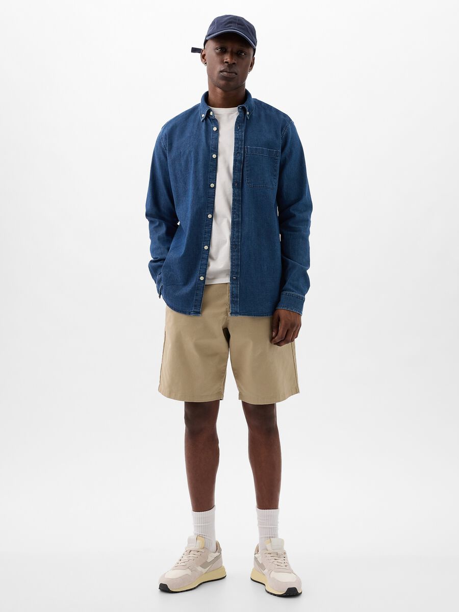Bermuda relaxed fit in cotone stretch_0