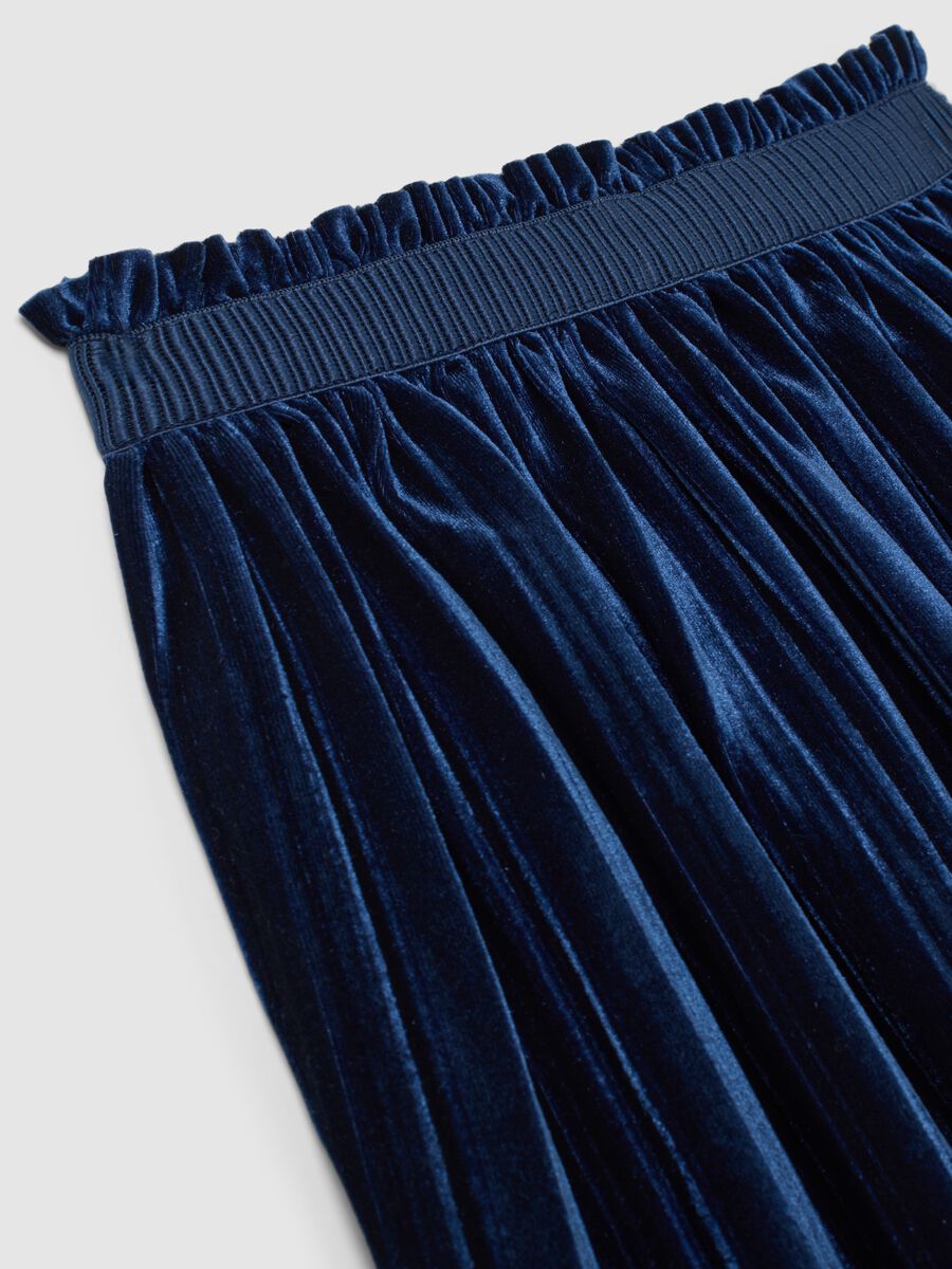 Blue Velour Skirt for Girls_3