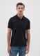 Men's black pure cotton polo regular fit_0