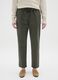 Green stretch cotton trousers regular fit_1