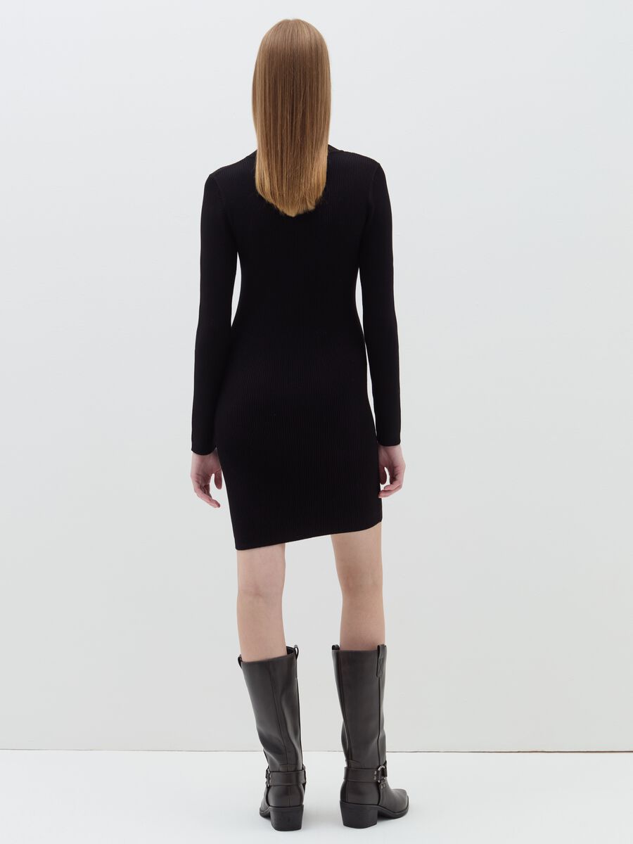 Vestito corto a costine_2