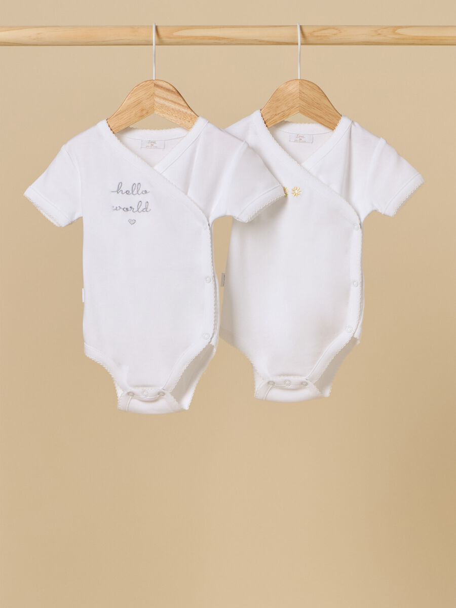 Two-pack bodysuits in cotton_0