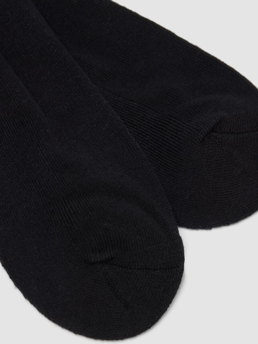Bipack di calze sportive nere alla caviglia in cotone organico elasticizzato_2