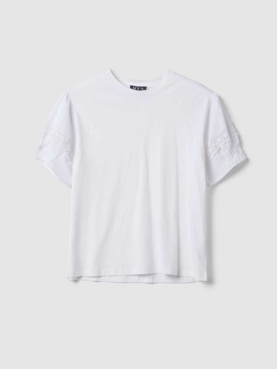 White pure cotton regular-fit T-shirt_0