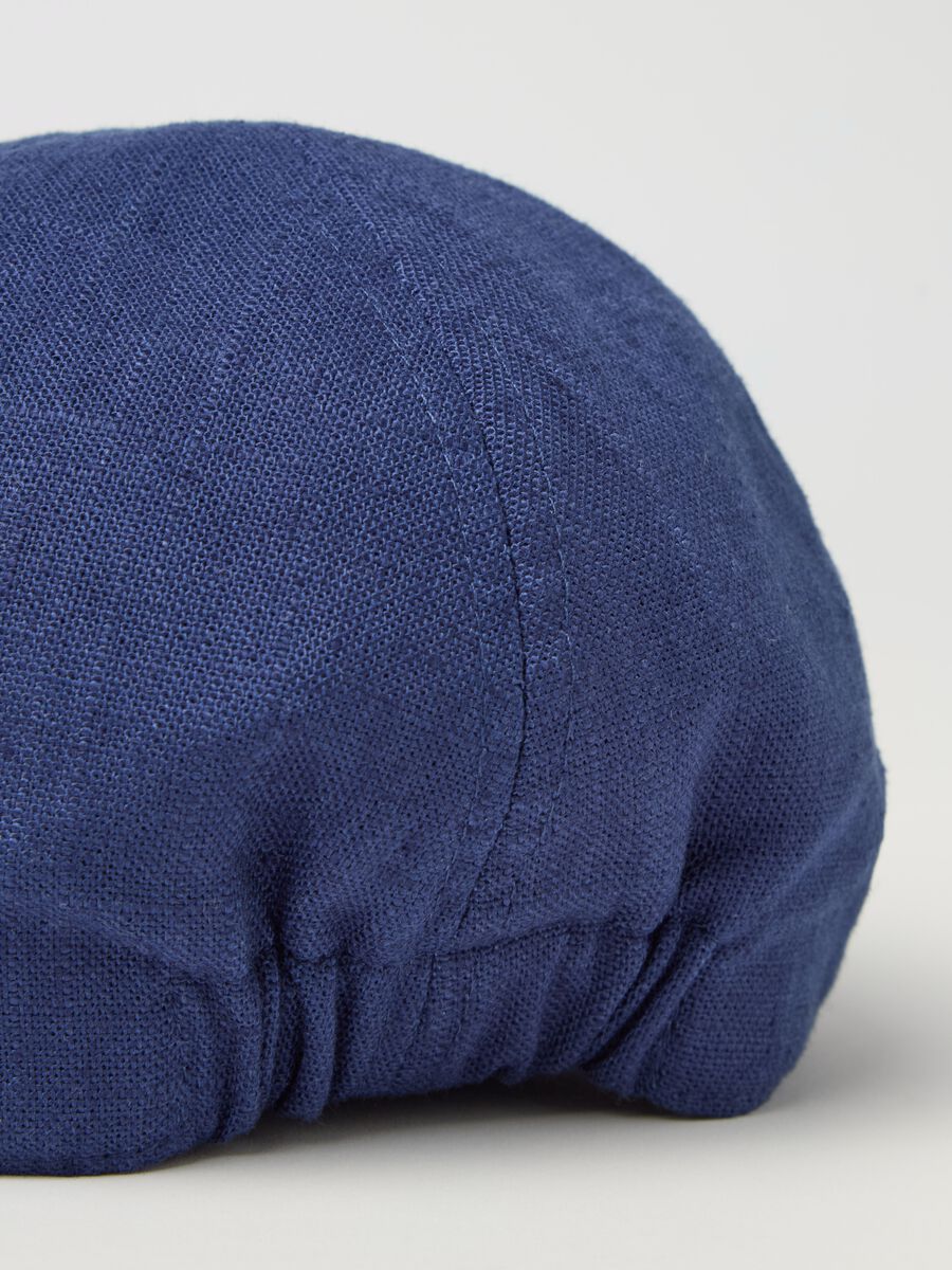 Viscose and linen flat cap_2