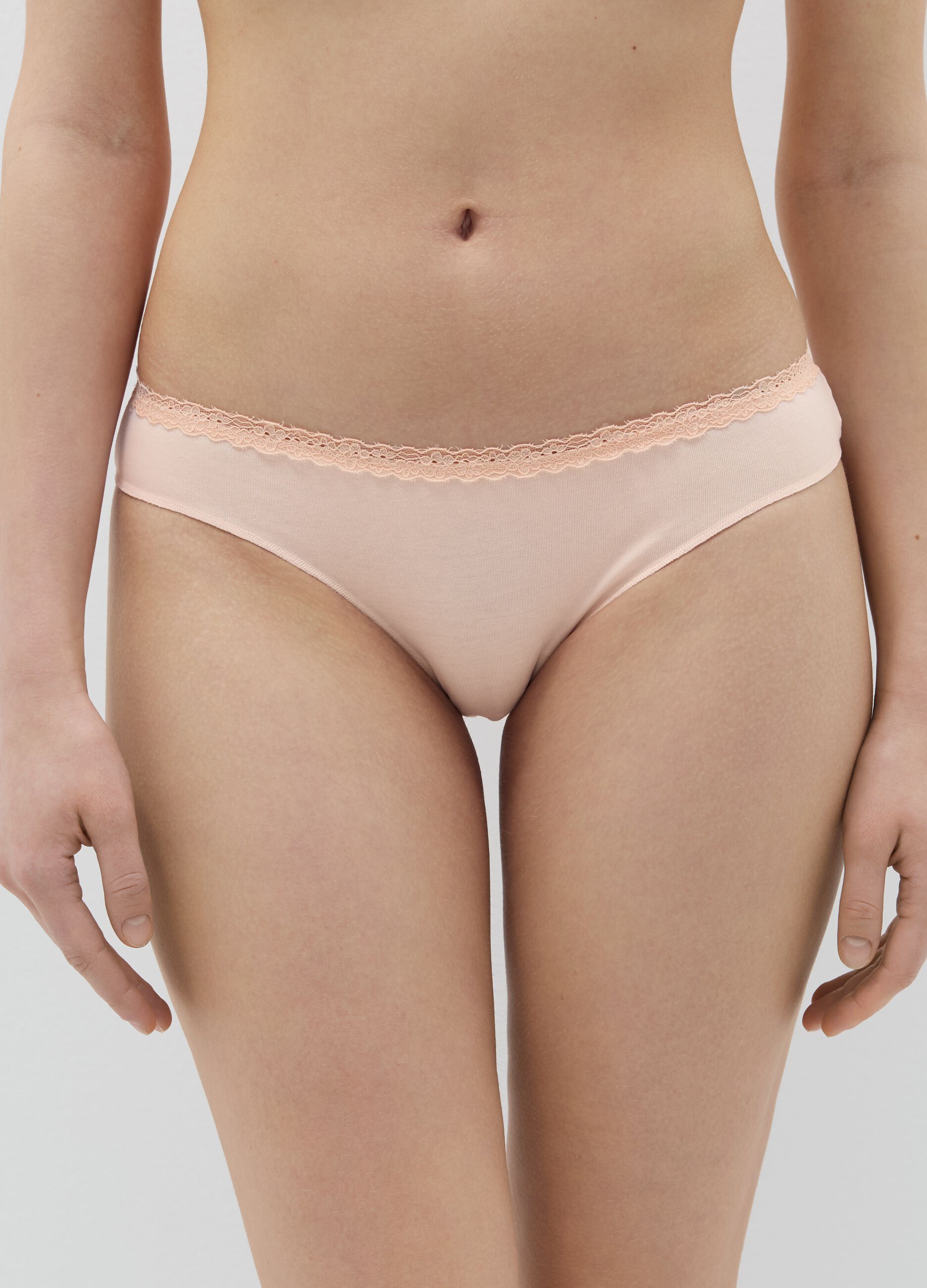 Bipack slip con profilo in pizzo