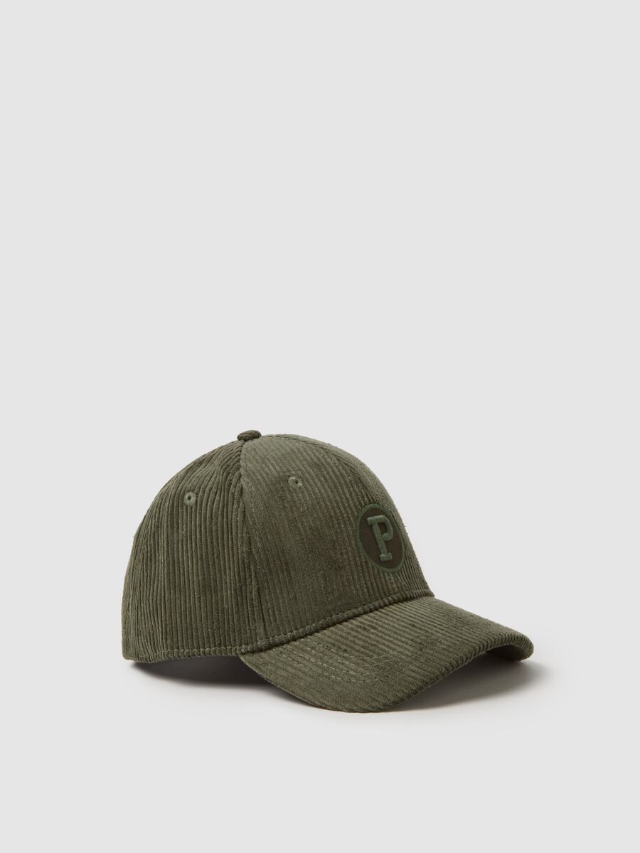 Green pure cotton baseball cap_0