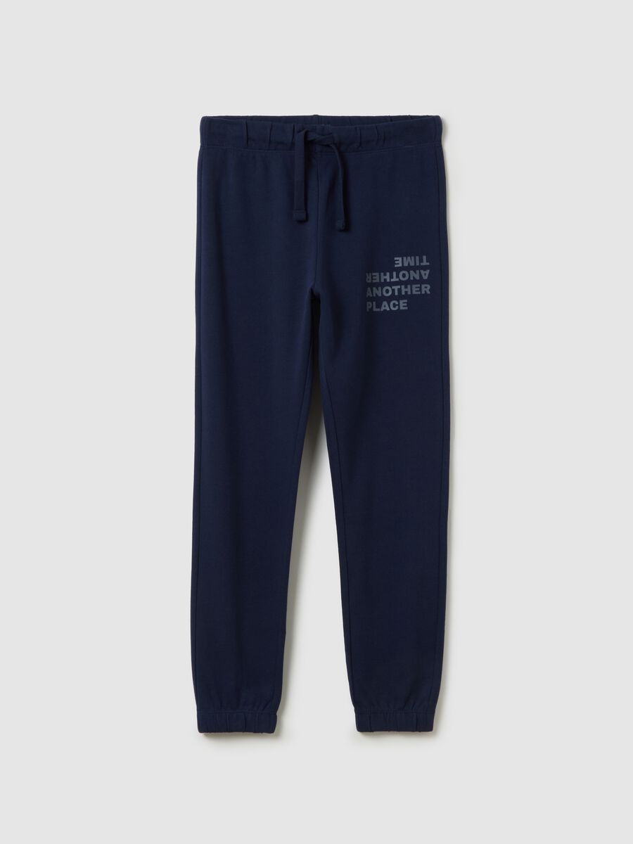 Boys' regular fit blue cotton trousers_0