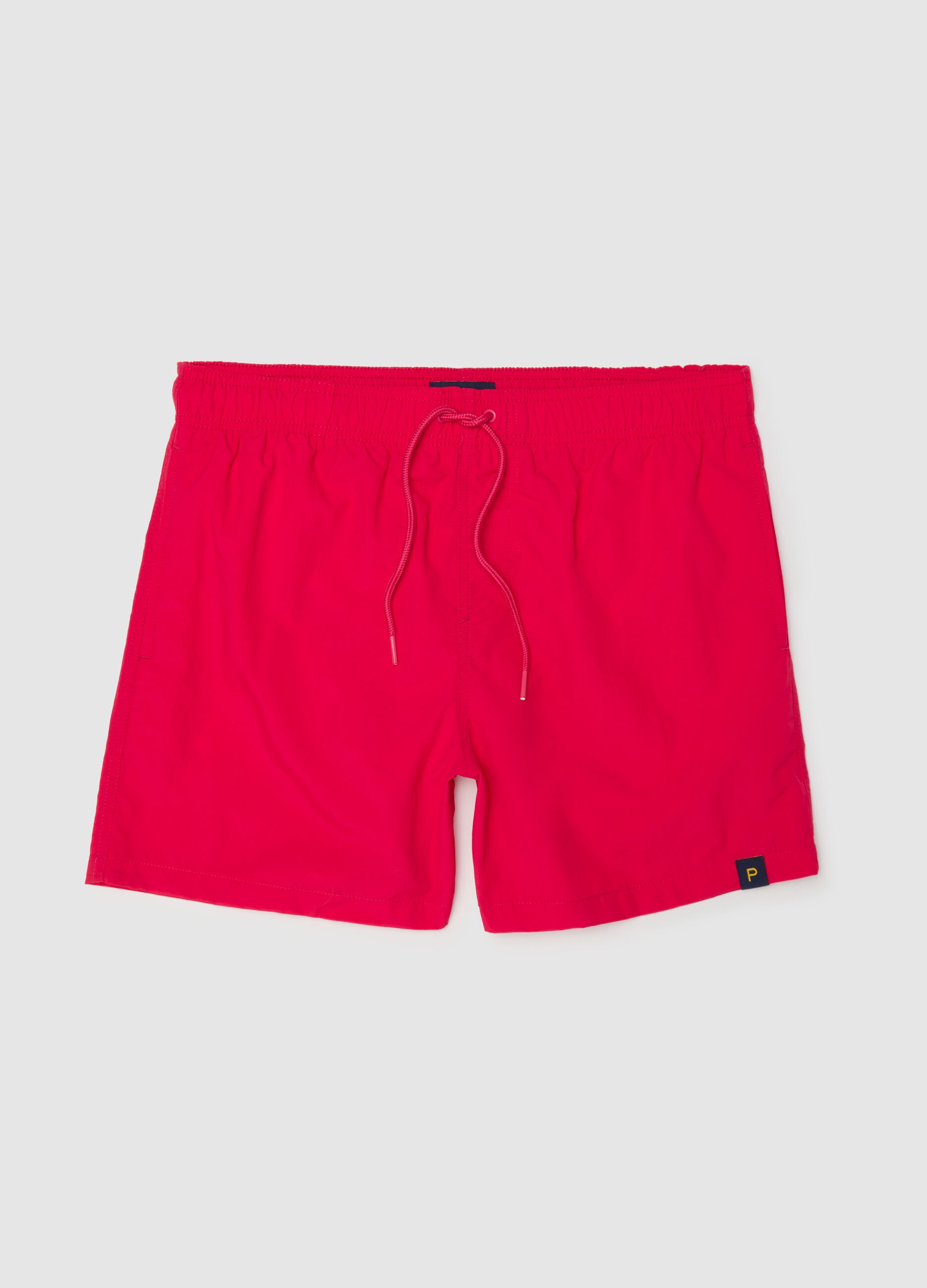 Men’s regular-fit swim boxers in pink blend with elastic waist