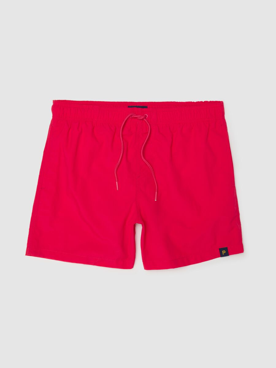 Men’s regular-fit swim boxers in pink blend with elastic waist_4