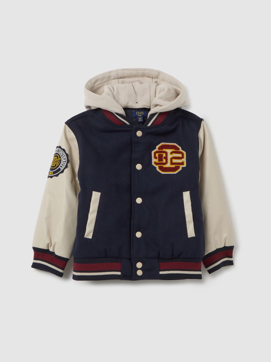 Giacca da bambino multicolor con cappuccio removibile_0
