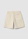 Girls' beige pure cotton shorts with regular fit_3