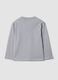T-shirt grigia in puro cotone a girocollo con stampa skater per bambino_1