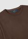 Brown crew neck cotton blend regular fit sweater_5