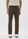 Brown pure cotton regular fit trousers_1
