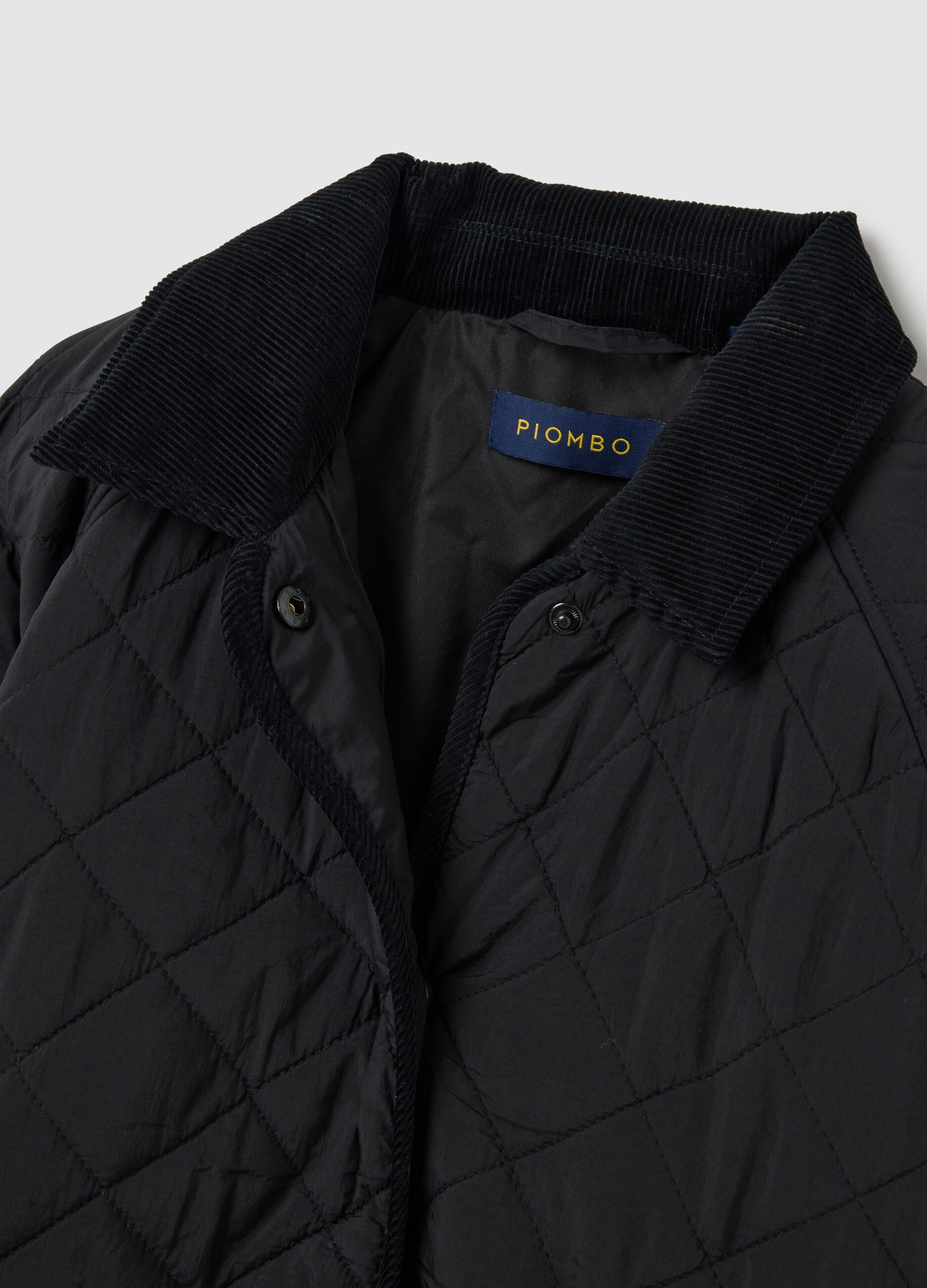 Black padded jacket regular fit