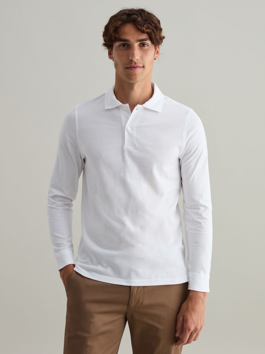Polo a maniche lunghe in cotone bio Contemporary_0