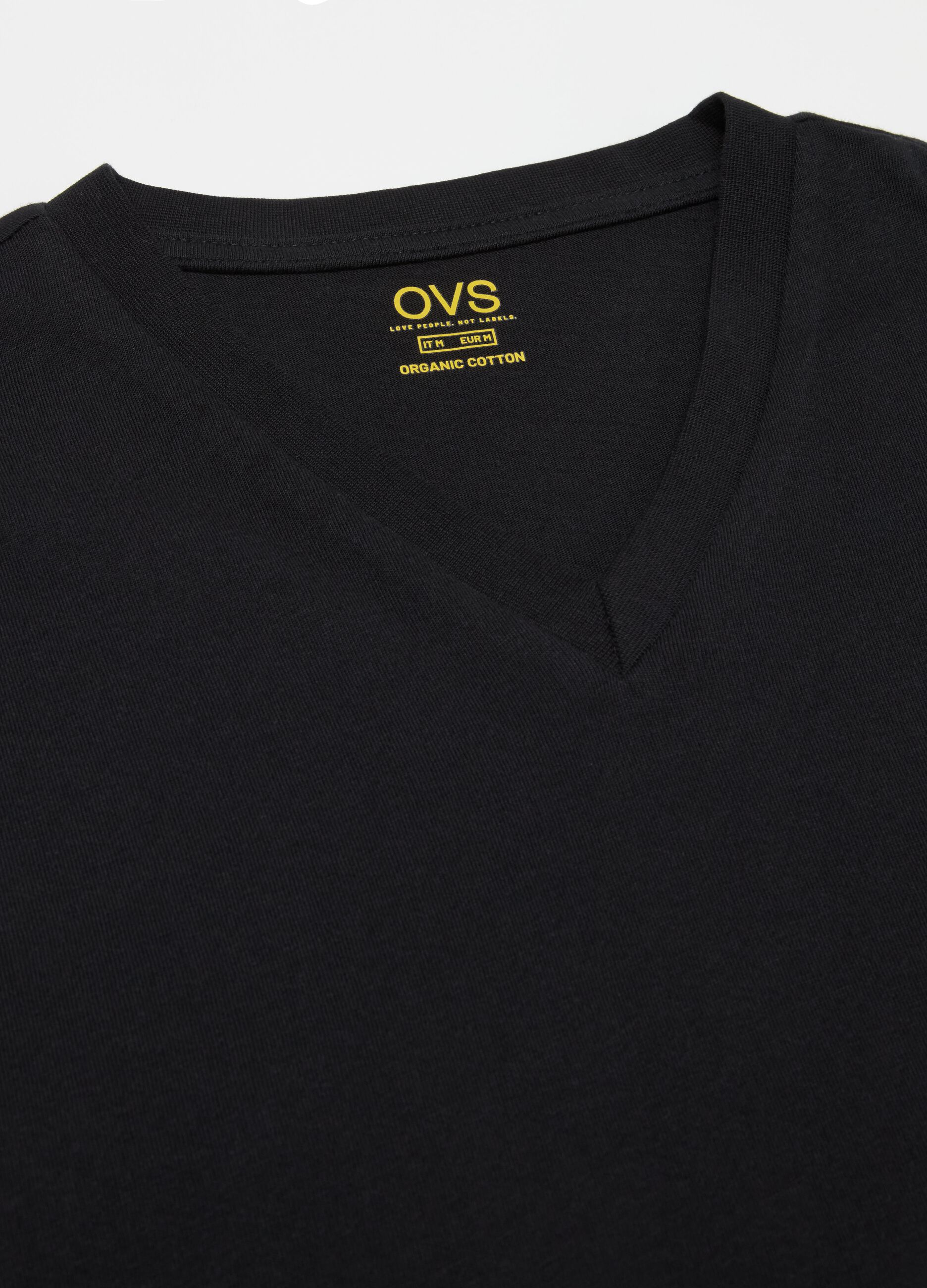 Organic cotton undershirt with V neck