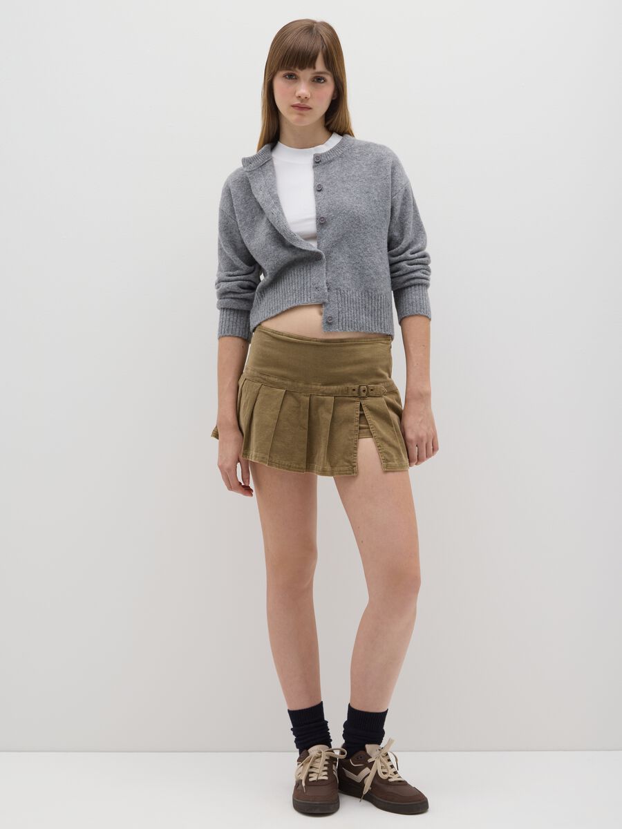 Cardigan grigio regular fit con bottoni_1