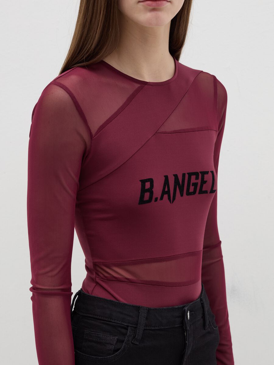 Long-sleeved mesh bodysuit with print_3