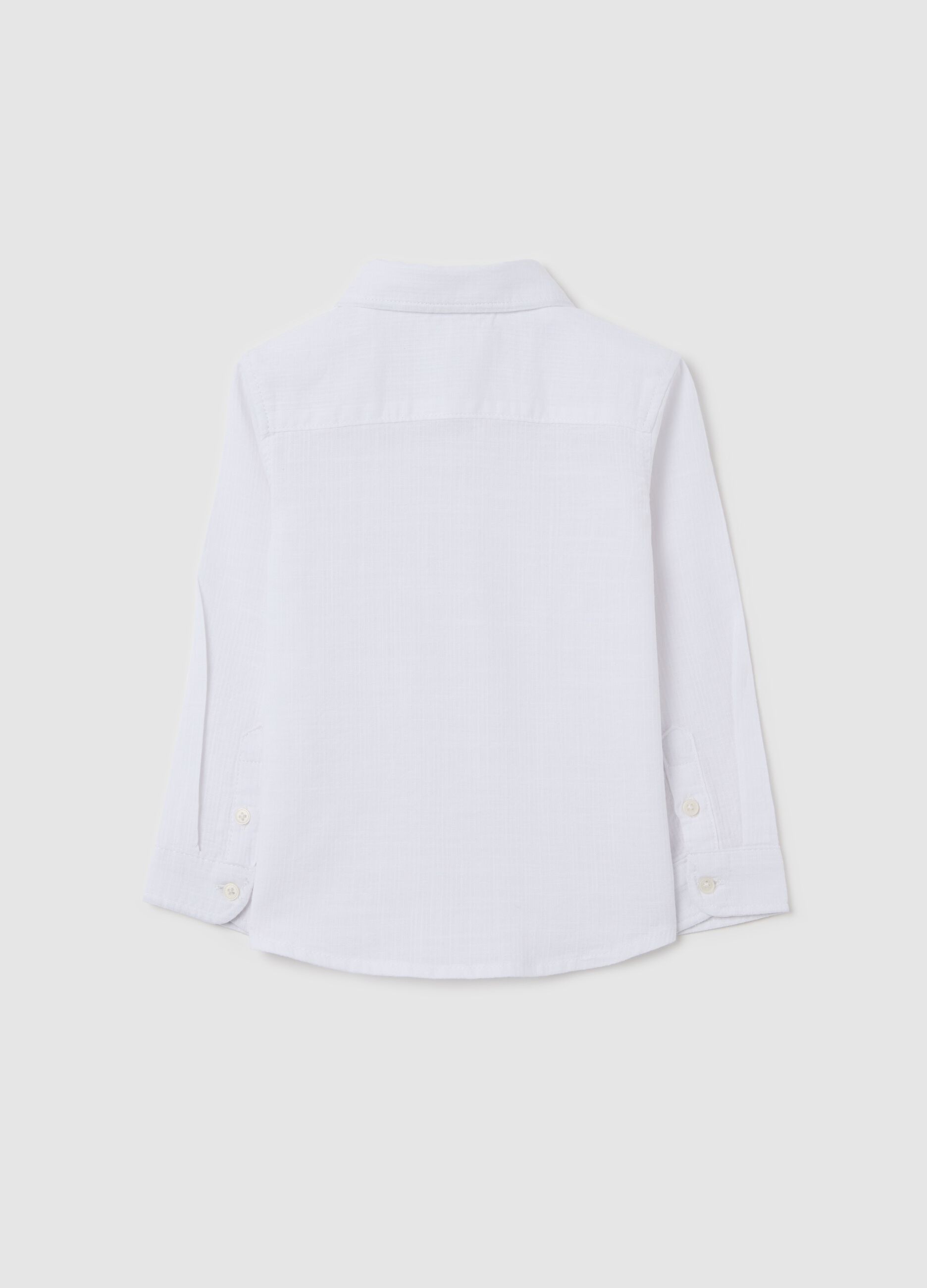 White shirt in cotton canvas