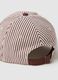 Multicolour striped cotton blend cap with adjustable visor_1
