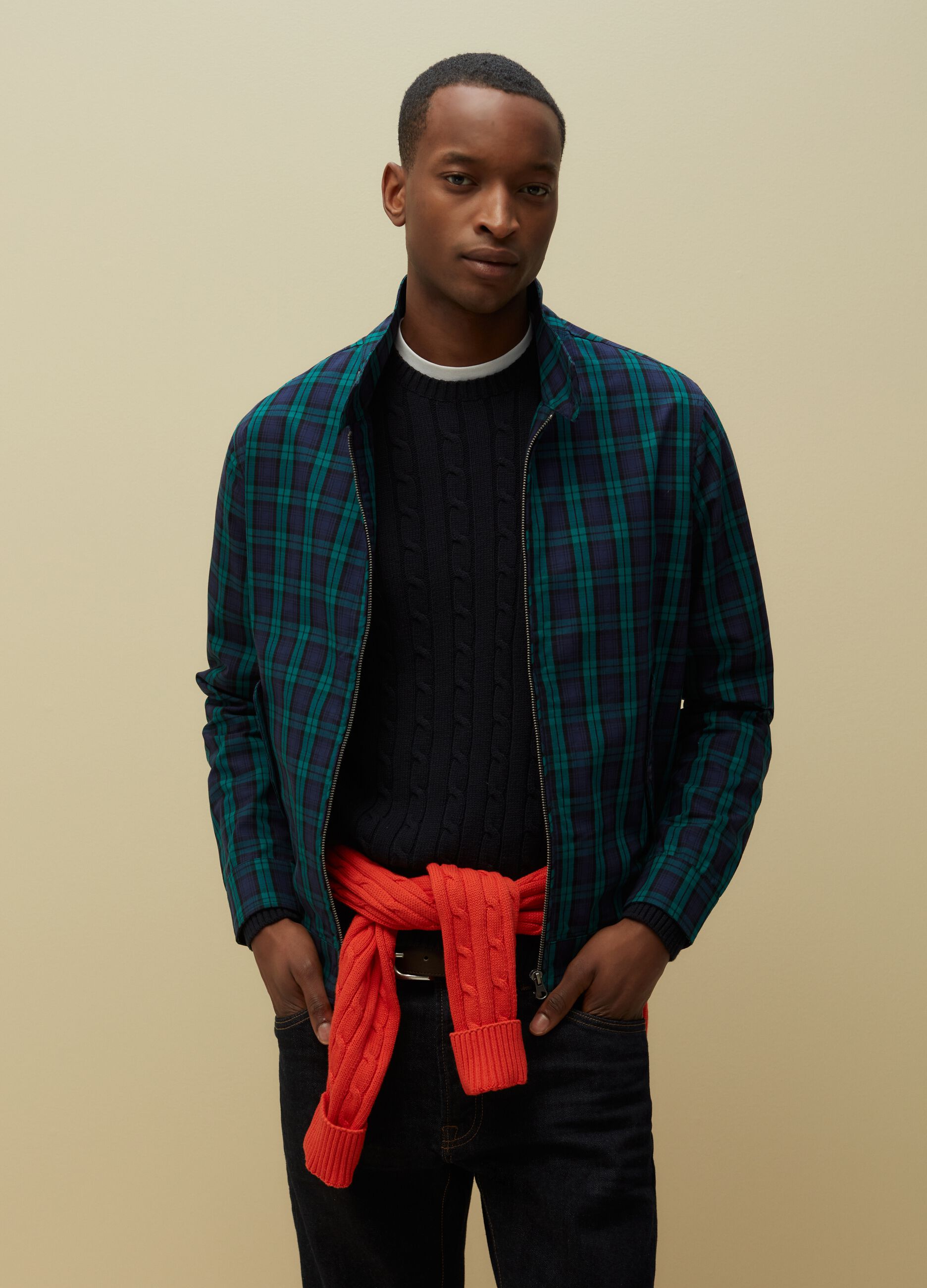 Bomber check a collo alto_0