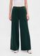 Green Palazzo Trousers in Cotton and Polyester Blend_1